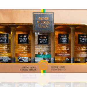 Kit 5 Miniatura Cachaça Weber Haus 50 ml