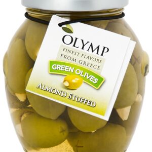 Azeitonas Verdes Gregas Olymp Mamute com Amêndoas 200g