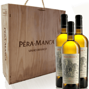 Kit 3 Vinhos Pera Manca Branco 750 ml Caixa de Madeira