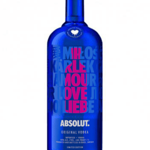 Vodka Absolut Drop Eoy LOVE 1L - Edição Limitada
