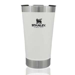 Copo Térmico Stanley Branco Com Tampa de Cerveja 473 ml