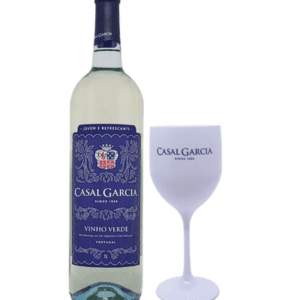Kit Vinho Casal Garcia Verde Branco 750 ml + Taça