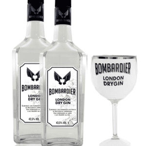 Kit 2 Gin Bombardier London Dry 1000 ml com Taça Grátis