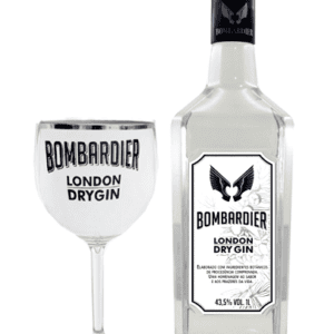 Kit Gin Bombardier London Dry com Taça 1000 ml