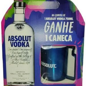 Kit Vodka Absolut 750 ml Com 1 Caneca