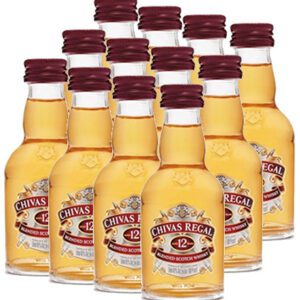 Kit 12 Miniatura Chivas Regal 12 anos 50 ml