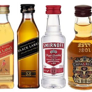 Kit 4 Miniaturas Red Black Smirnoff Chivas 50ml