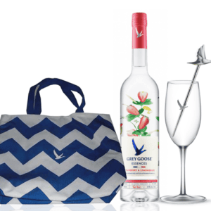 Kit Grey Goose Essences Strawberry And Lemongrass + 1 Bolsa + 1 Taça + 1 Mexedor