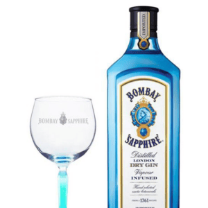 Gin Bombay Sapphire 750 ml + Taça de Vidro
