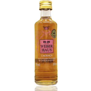 Miniatura Cachaça Weber Haus Canela e Sassafrás 50ml