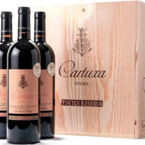 Kit 3 Vinho Cartuxa Reserva 750 ml - Caixa Madeira