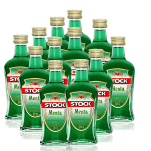 Kit 12 Miniatura Licor Stock Creme de Menta 50 ml