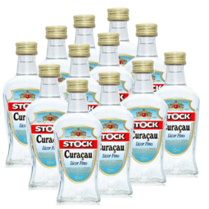 Kit 12 Miniatura Licor Stock Curaçau  50 ml
