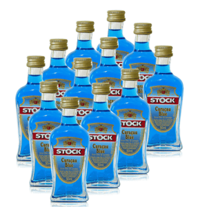 Kit 12 Miniatura Licor Stock Curaçau Blue 50 ml