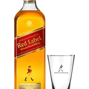 Whisky Johnnie Walker Red Label 1L + Copo 400 ml