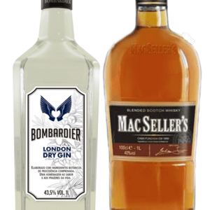 Kit Gin Bombardier 1000 ml + Whisky Mac Sellers 1000 ml
