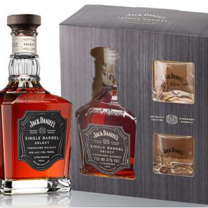 Kit Whisky Jack Daniels Single Barrel c/ 2 Copos 750 ml