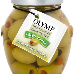 Azeitonas Verdes Gregas Olymp Mamute com Pimentão 200g