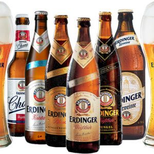 Kit Degustação 6 Cervejas Erdinger c/ 2 Copos