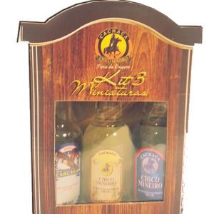 Kit 3 Miniaturas Cachaça Chico Mineiro 50 ml