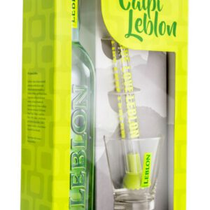 Kit Cachaça Leblon 750 ml + Copo + Macerador