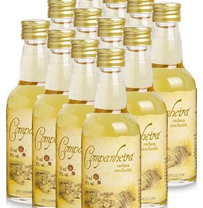 12 Miniatura Cachaça Companheira Carvalho 50 ml