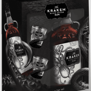 Kit Rum Kraken + 2 copos Shot 750 ml
