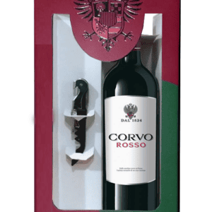 Kit Vinho Corvo Rosso Sicilia com Saca Rolha 750 ml