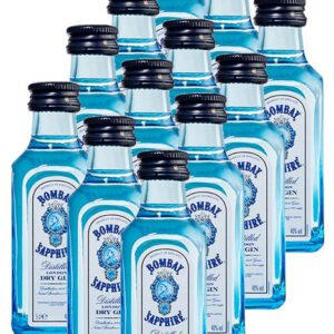 Kit 12 Miniatura Gin Bombay Sapphire 50 ml