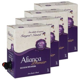 Pack 4 Sucos de Uva Aliança Premier 3 Litros