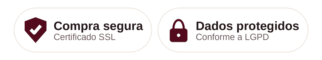 Compra segura com certificado SSL e dados protegidos conforme a LGPD