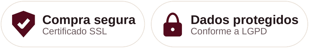 Compra segura com certificado SSL e dados protegidos conforme a LGPD