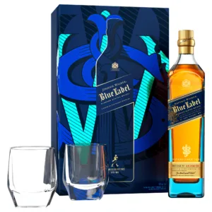 Whisky Johnnie Walker Blue Label 750ml + 2 Copos de Cristal