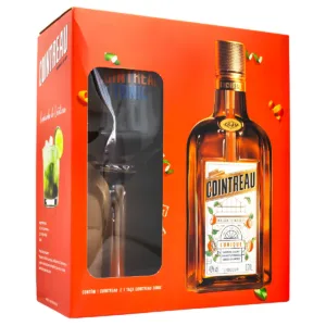 Kit Licor Cointreau 700 Ml Com Taca
