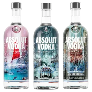 Kit 3 Vodkas Absolut Tomorrowland Orbyz - Crystal, Lyon e Tree 700ml