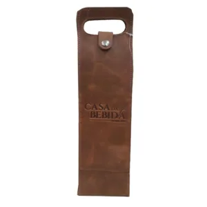 Case Porta Vinho Em Couro 1 Garrafa